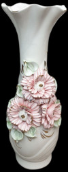 Декоративная ваза из керамики Вьюнок лепка пф-18238 - фото