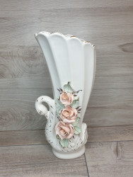 Декоративная ваза из керамики-Лебедь арт. ПФ-20824 - фото